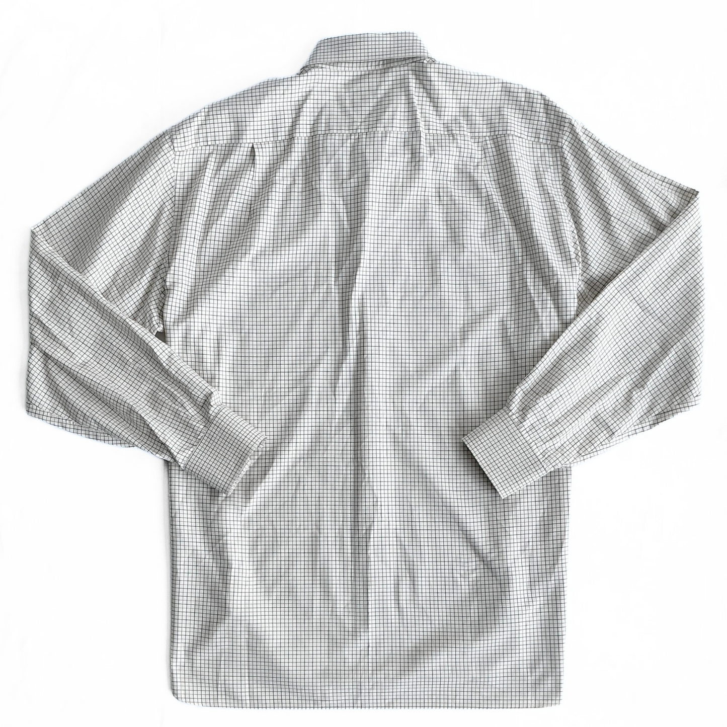 Zilli Button Down Geometric Shirt in White / Dark Green / Orange