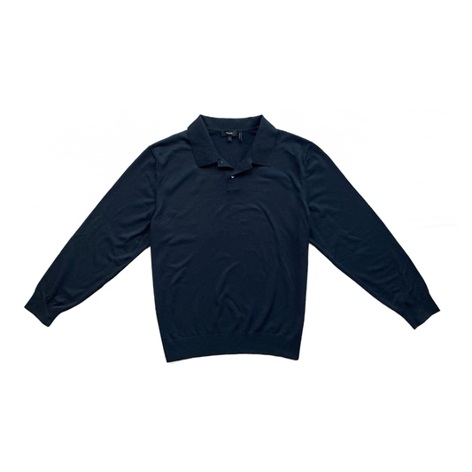 Theory Rugby Style Goris Polo Shirt in Dark Navy